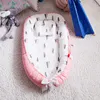 Portable Baby Crib Children's Cotton Cradle Folding Newborns Traveling Cots Striped Printed Child Lounger Bed Infant Playpen Bed ► Photo 1/6