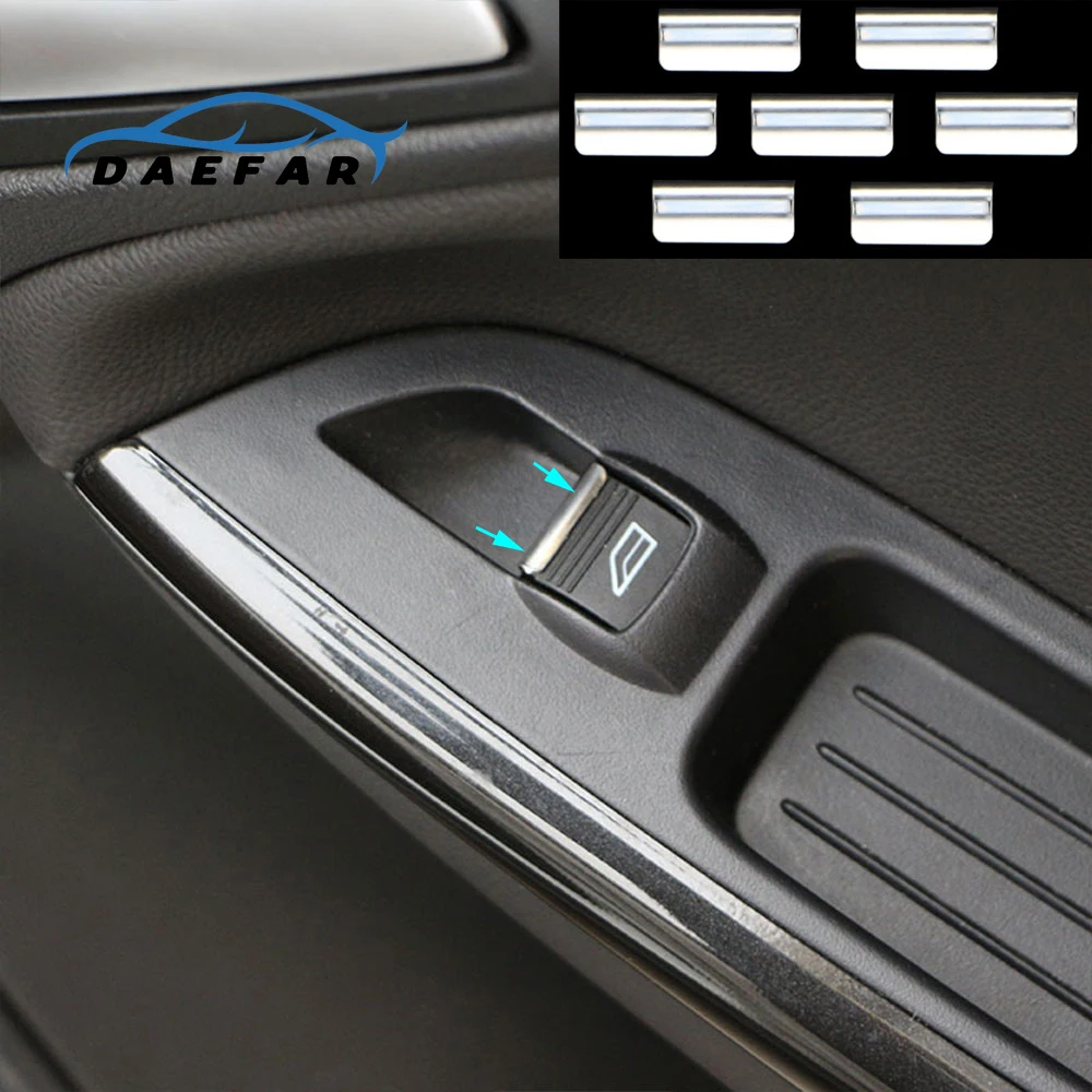 

For Ford New Focus 3 4 MK3 MK4 Chrome Accessories Car Window Lift Button Switch Sequin TrimInterior Mouldings 2017 2018 2019