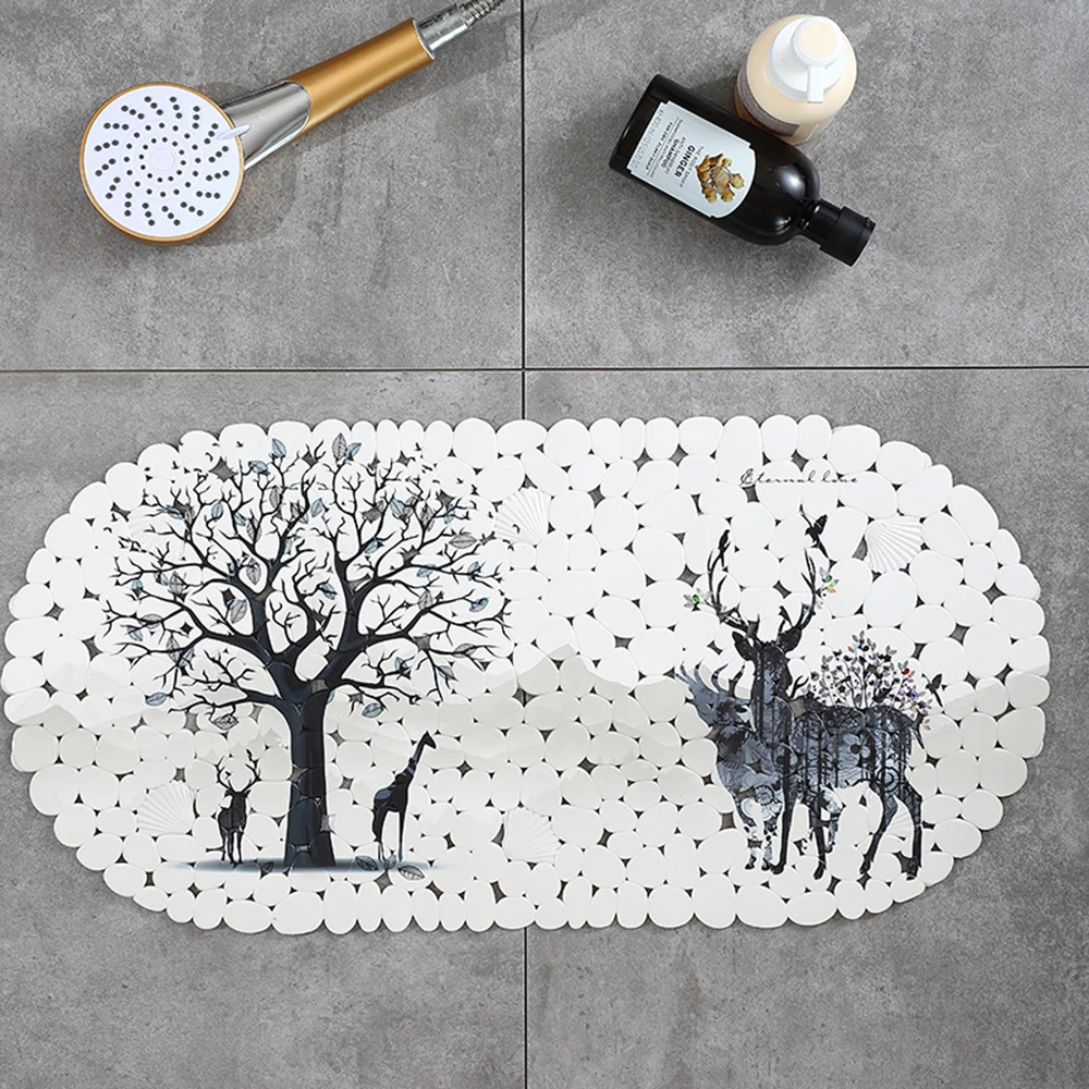 

ADOREHOUSE Anti-Slip Bathroom Mat Safety Bath Mat Bathroom Floor Pad Anti-slip Mat For Bathroom Bathtubs Stairs Floor Carpet