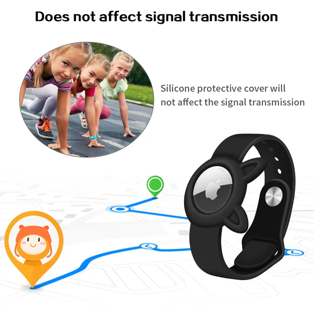 Szilikon Csuklópánt Az Airtag Számára, Apple Gps Nyomkövető Karkötő Védő Tokja Airtags Csatához, A Lost - Image 3