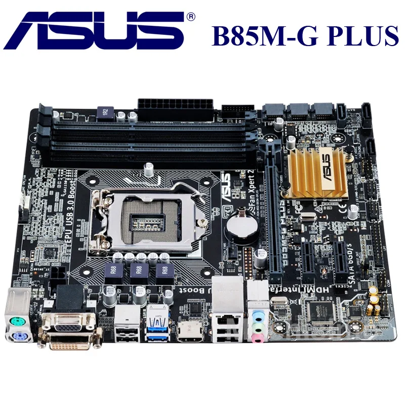 LGA 1150 ASUS B85M-G PLUS настольная материнская плата B85 B85M G Plus DDR3 i7 i5 i3 32G SATA3 UBS3.0 оригинальная компьютерная материнская плата Б/у