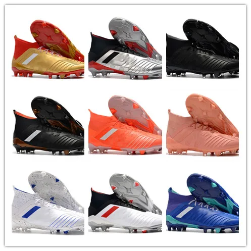 

Hot Predator 18+ 18.1 FG Telstar PP Paul Pogba soccer 18+x cleats Slip-On football boots mens high top soccer shoes cheap