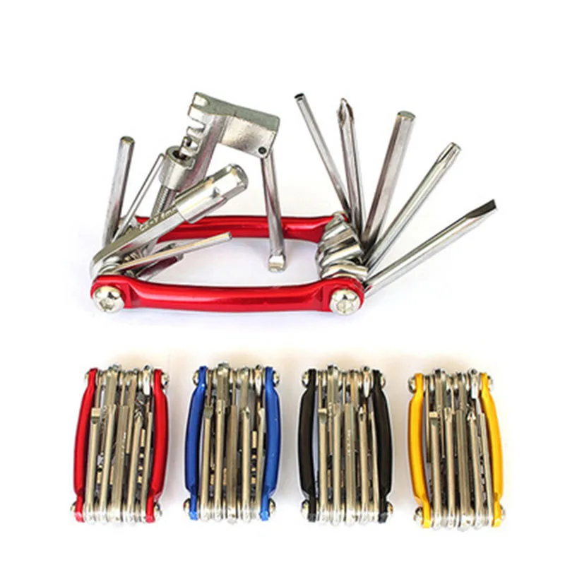 buy New Mini Repair Tool 11 in 1 Bicycle Moutain Road Bike Tool Cycling Multi Repair Tools Kit Wrench Bike Repair Tools Hot Sale
