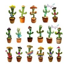 Jouets en peluche Cactus dansants, nouveauté, fonction d'enregistrement électronique, cadeau contient 120 chansons anglaises, Version améliorée