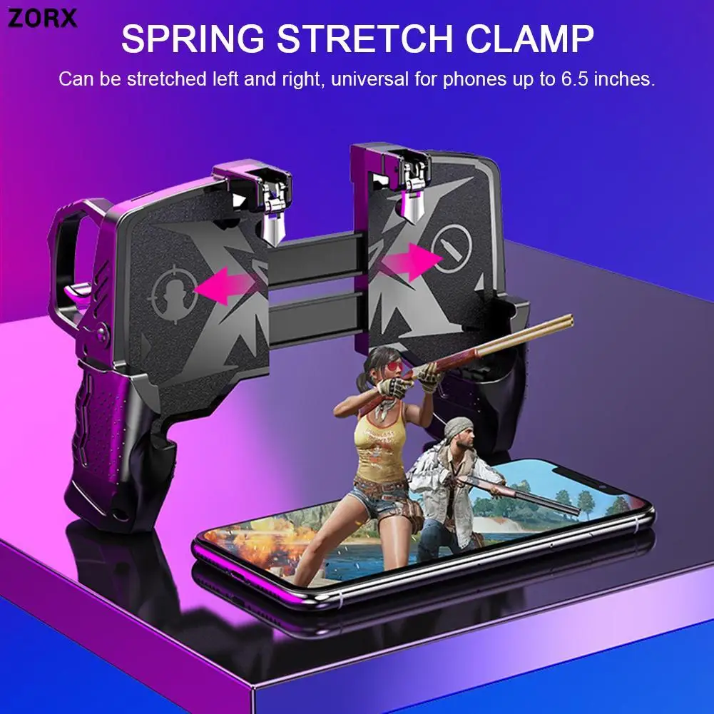 

Game Handl PUGB Helper Four - Finger Linkage E Peace Elite Fast Shooting Button Controller For PUBG Rules Of Survival
