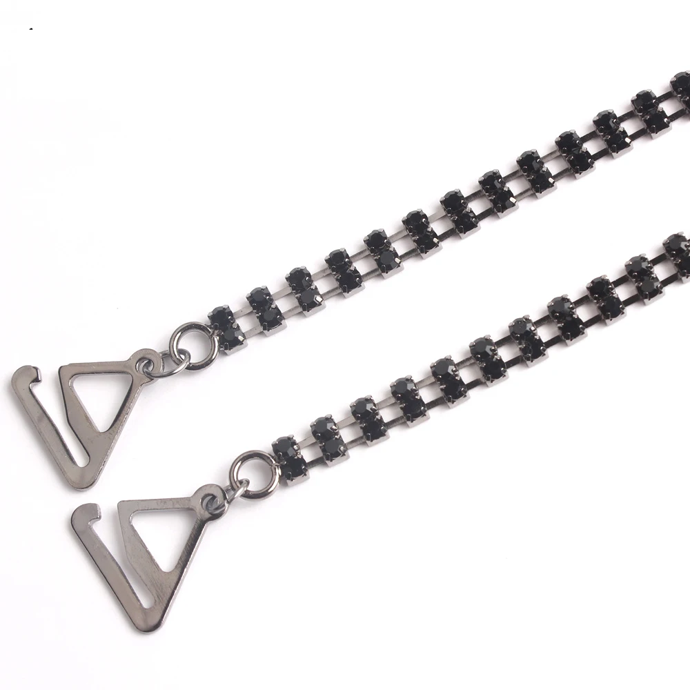 Элегантные двойные металлические стразы, Наплечные ремни, свадебное платье невесты, невидимое нижнее белье со стразами