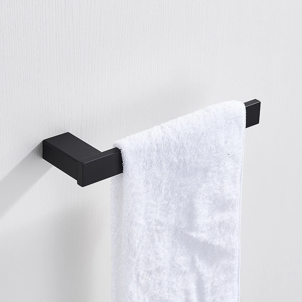 Bathroom Hardware Set Black Robe Hook Towel Rail Towel Rack Tower Bar Shelf Tissue Paper Holder Bathroom Accessories Wall Mount paper towel holder toilet paper holder towel hook bathroom hardware set bathroom hardware accessories clothes hook