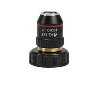 195 Black Achromatic Objective 4X 10X 20X 40X 60X 100X High Quality Microscope Objective Lens RMS 20.2mm Objective Parts 2