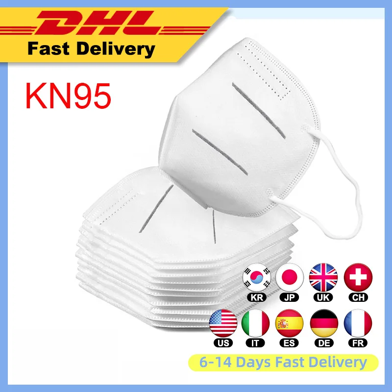 

20pcs 4-layers face Mask mouth Mask respirator Anti-dust Anti-fog PM2.5 95% Filtration KN95 face mask Disposable