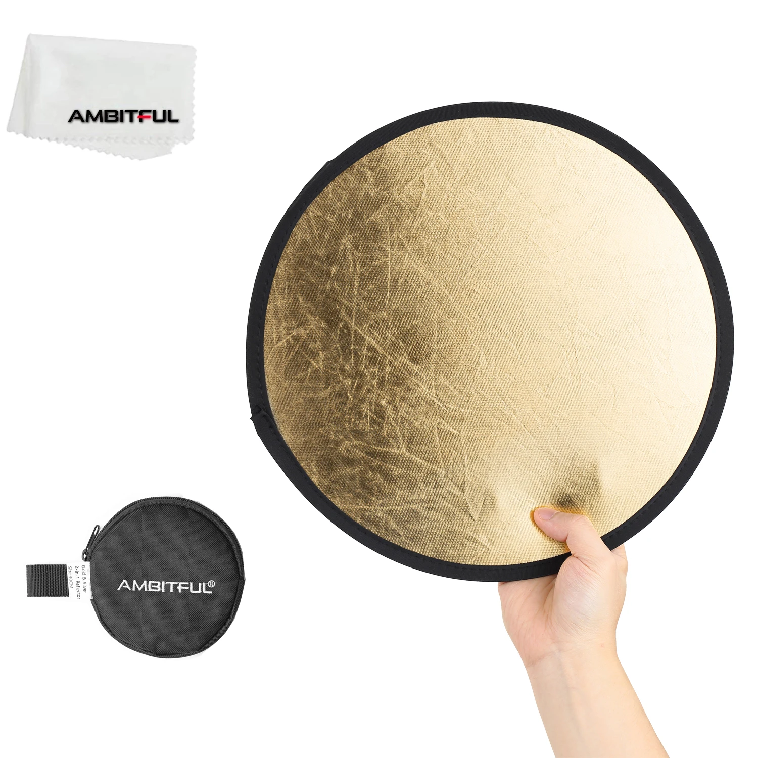High Quality 2in1 Gold Silver White 30cm Round Outdoor and Indoor Shooting Beaut