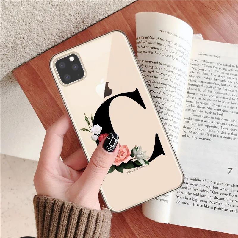 T7558 Custom New Phone Case For iPhone 11 Pro Max Wireless charging Fashion Customized initial Soft For iPhone X XR XS MAX 7 8 Plus - Цвет: T7558