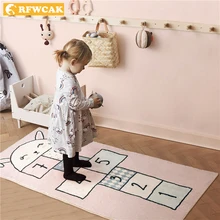 Скандинавский детский коврик для игры в хопскотч, детские коврики для занятий спортом, для занятий в спортзале, детские коврики для приключений, дорожные коврики для ползания, ковер для детской комнаты