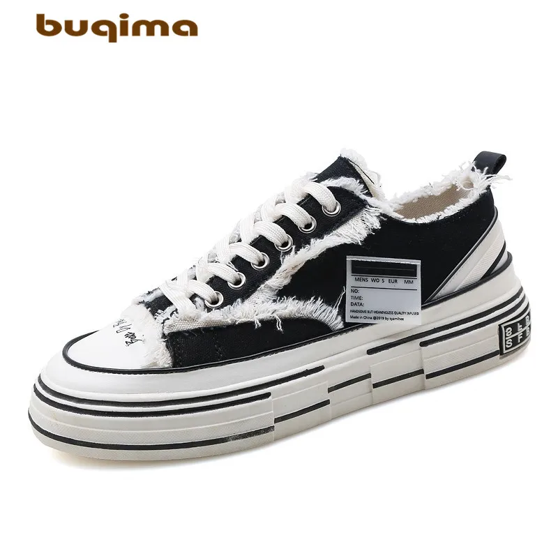 

Buqima new canvas shoes sneakers low to help flat men's shoes trend casual black yellow white