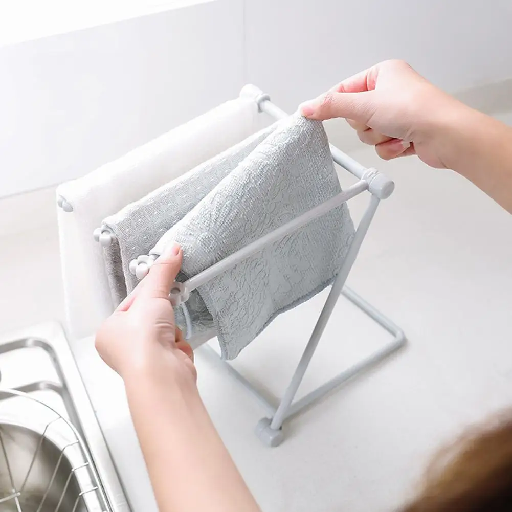 Foldable Dishcloth Towel Storage Rack Bottle Cup Dry Racks Drain Stand Cloth Drying Holders for Kitchen Bathroom | Дом и сад