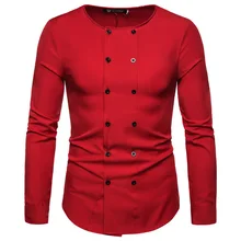 Распродажа, Однотонная рубашка с длинными рукавами, Тонкая Повседневная весенне-летняя хлопковая рубашка, мужские деловые рубашки, мужские повседневные стандартные для рубашек, SA-8