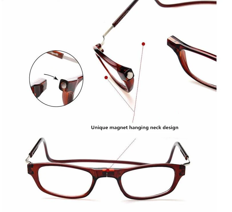 GLTREE, магнитные складные очки для чтения, для мужчин и женщин, подвесной светильник, для чтения, очки для дальнозоркости, регулируемые Магнитные очки G23