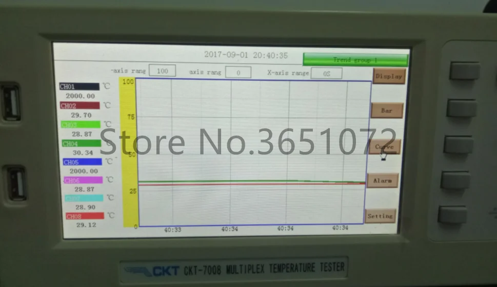 CKT-7008 регистратор данных измерение температуры, влажности, давления, сопротивления, напряжения постоянного тока с 8 каналами