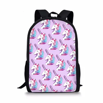 

Middle School Bag For Kids Unicorn Pattern Bags Customized Teenagers Girls Schoolbag Large Capacity Print Backpack With Pockets