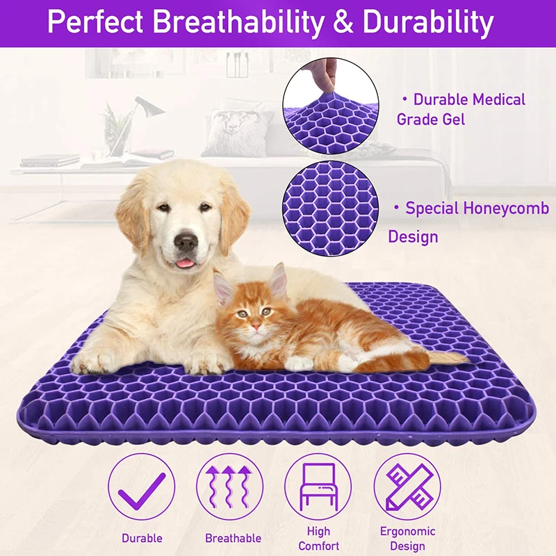 Breathable Honeycomb Purple Gel Seat Cushion for Long Sitting, Tailbon