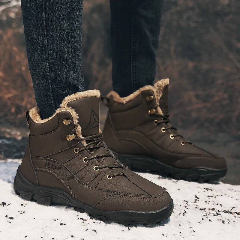 

Keep Warm Waterproof Non-slip Northeast 2020 Winter Will Cotton Boots High Help Outdoors Mountaineering Thickening Shoes