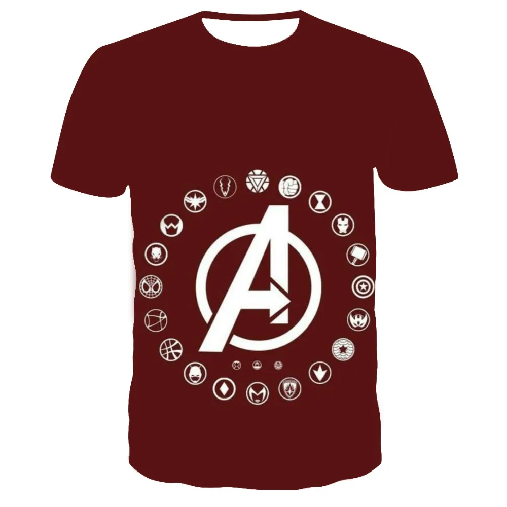 Новое поступление, популярная футболка из фильма мстители 4 эндгам Марвел, модная футболка с короткими рукавами и 3d принтом, повседневный летний топ