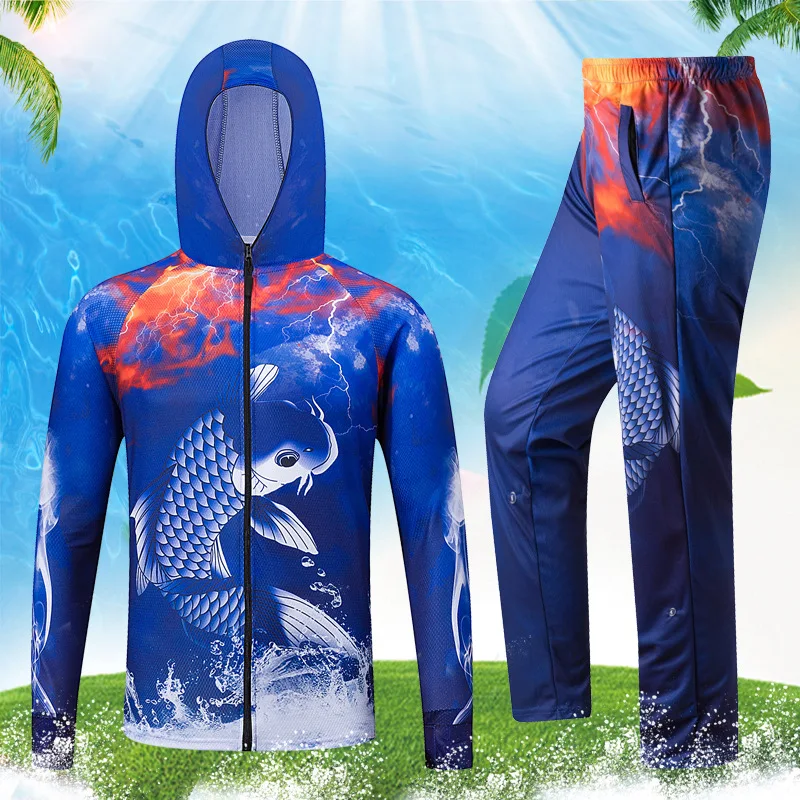 Новинка, летний костюм для рыбалки, влагопоглощающий пот, защита от ультрафиолета, быстрое высыхание, вентиляция, защита от солнца, Морская рыбалка