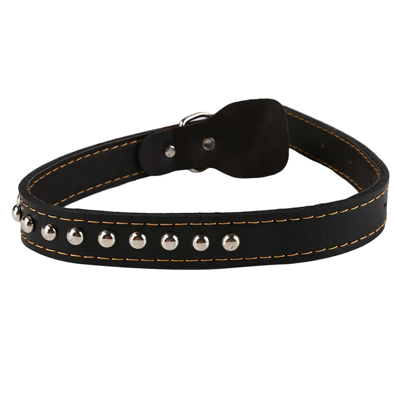 High Quality Genuine Leather Large Dog Leashes Pet Traction Rope Collar Set For Big Dogs Leather Collars Leash