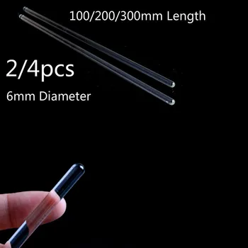 

2/4pcs Lab Glass Stirring Rods Tools 100/200/300mm Length Borosilicate High Resistant Stirrer For Chemistry Lab 6mm Diameter