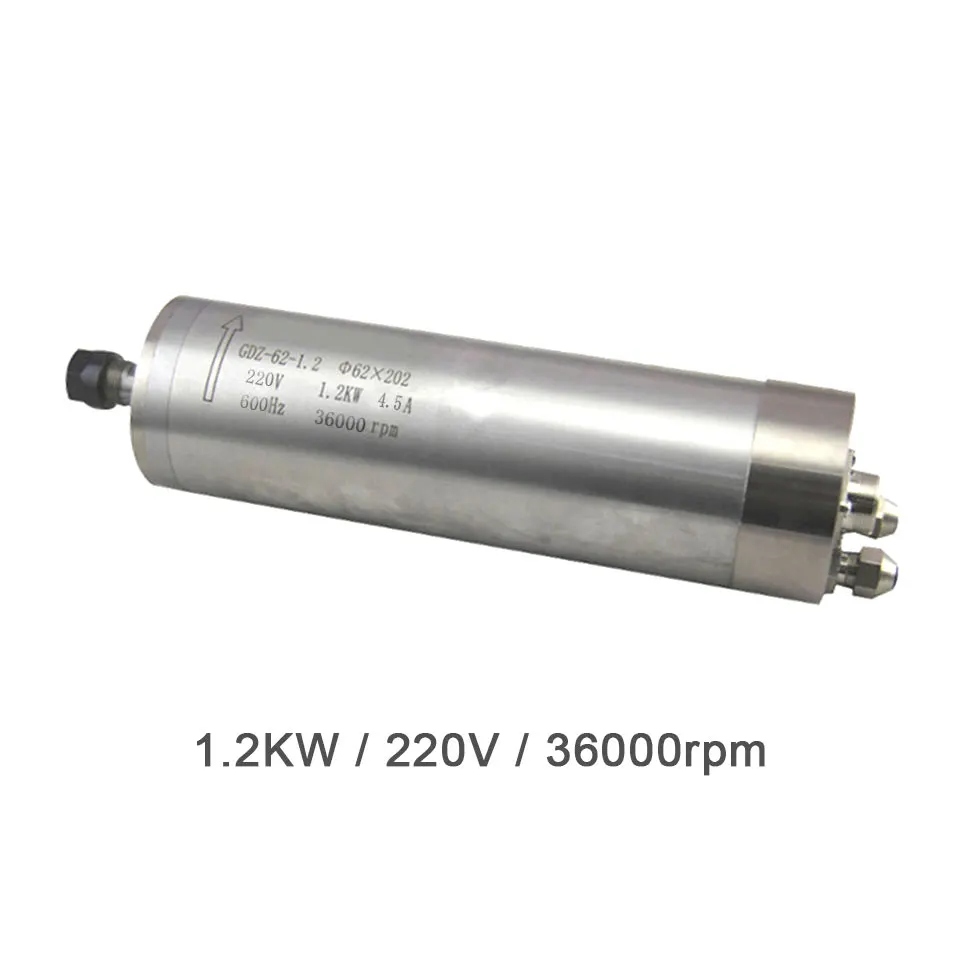 36000RPM Daedalus 1.2KW 62 мм привод с ЧПУ шпиндель водяного охлаждения шпиндель мотор 220 В дизельный двигатель для гравировки фрезерный станок с ЧПУ - Цвет: 36000RPM