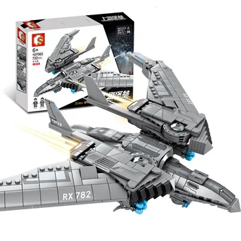 

722PCS Building Blocks Technic Figures Assembling Blocks UAV Aircraft Fighter Building Blocks Compatible Educational DIY Toy