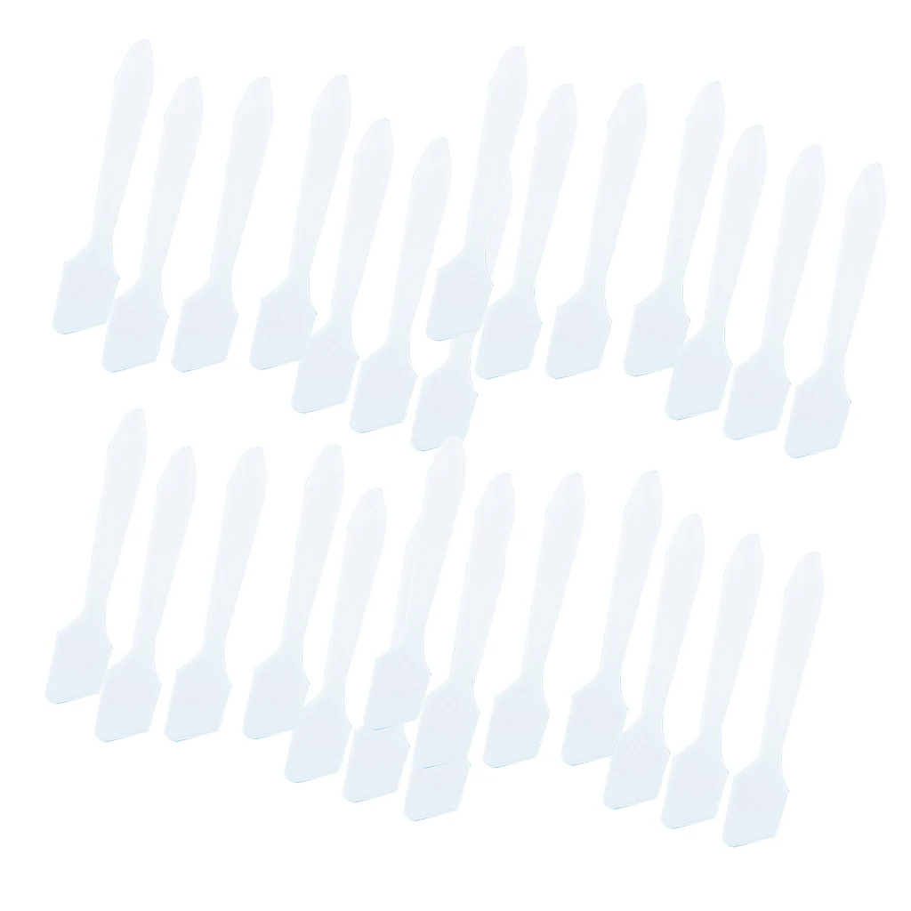100Pcs Plastic Spatula Disposabled Cosmetic Spoon Skin Care Cream Face Mask Mixing Spoon Beauty Tool