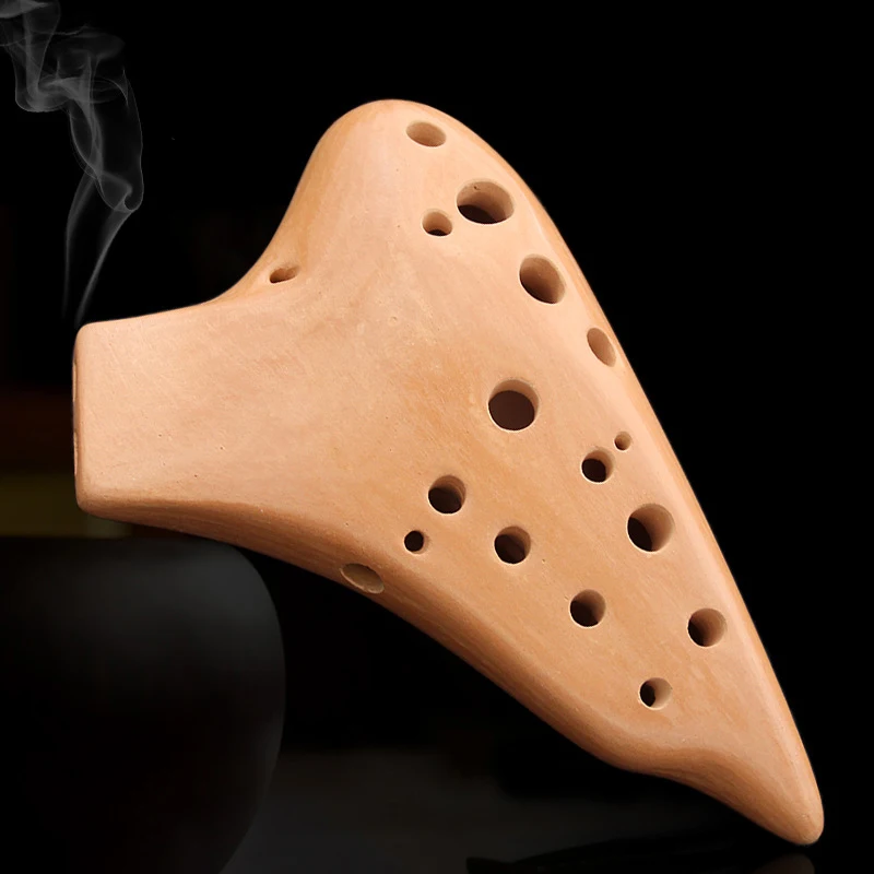 

16 Holes Alto C Ocarina Multi Chamber Terracotta With Protective Bag/Lanyard/Manual