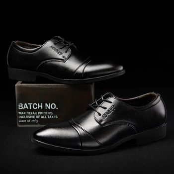 

Oxfords Shoes Male Dress Footwear PU Leather Derby Sneakers for Men Fashion Black Classic Formal Shoes Business Loafers