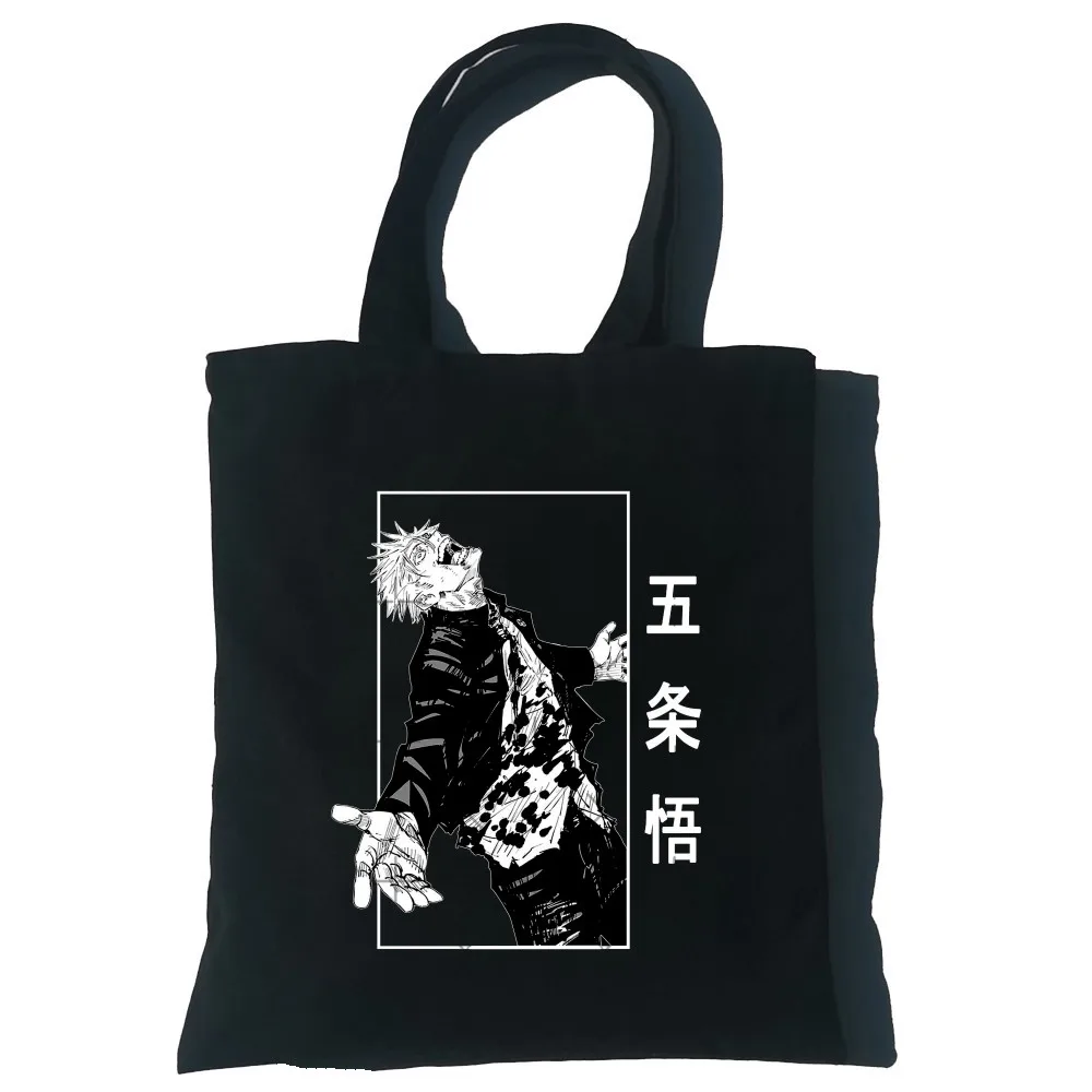 shoulder bags for kid Gojo Satoru Women Canvas Tote Shopping Bag Girl Jujutsu kaisen Team Shoulder Bags Lady Large Capacity Wild Messenger Bag Shoulder Bags near me Shoulder Bags