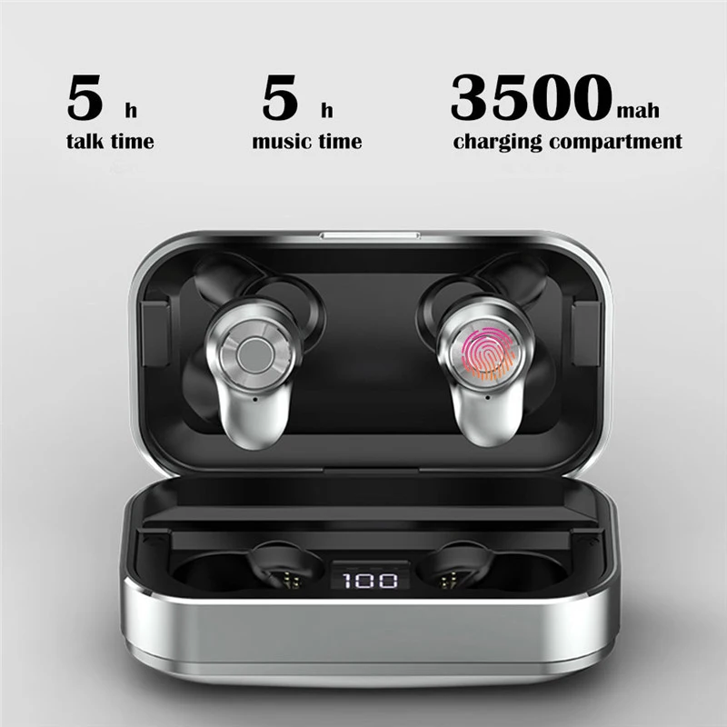 A6 TWS bluetooth наушники, беспроводная гарнитура, Спортивная гарнитура, сенсорные наушники с 3500 мАч зарядным устройством для iPhone, Xiaomi, смартфона