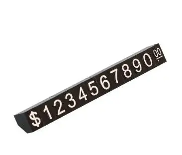 US Dollar White X-большой комбинированный оснастка цифр кубики палочка часы ювелирные изделия Витрина Счетчик Топ номер знак юаней ценник доллар - Цвет: US Dollar White