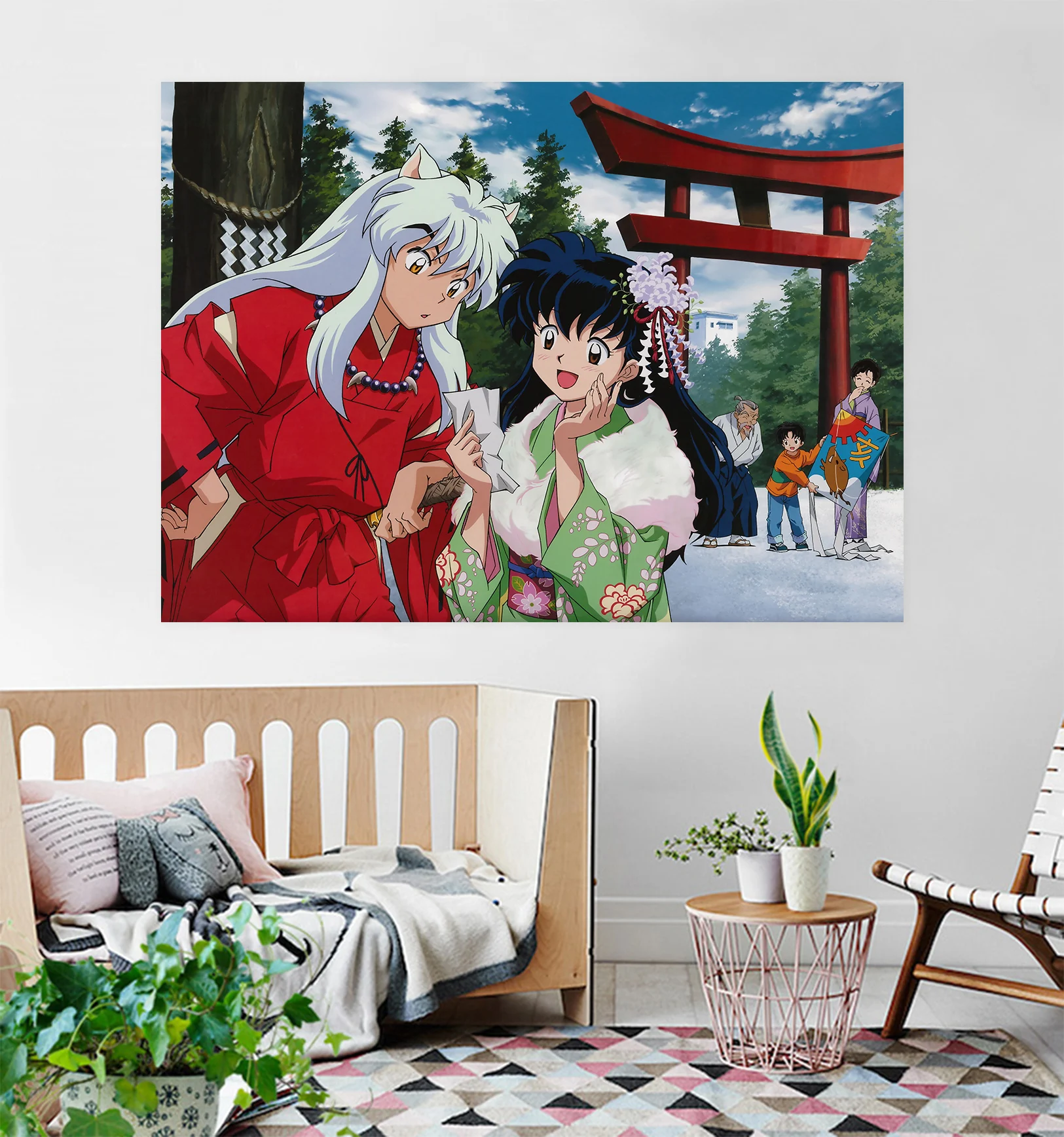 [Самоклеющиеся] 3D Inuyasha 918 Япония аниме наклейки на стену, плакат настенные наклейки AJ обои живот