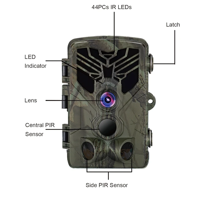 HC-810A 20MP 1080P охотничья камера, водонепроницаемая инфракрасная ловушка, камера ночного видения для дома, дикая природа, цифровое наблюдение