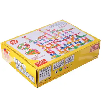 

133pcs/Set Children DIY Construction Marble Run Pipeline Race Track Building Blocks Kids 3D Maze Ball Roll Toys Christmas Gift