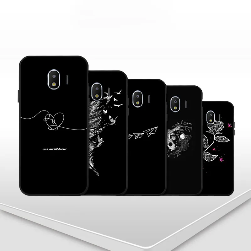

For Samsung Galaxy J2 Core J3 Pro J4 J1 Mini Prime A8S A8 Star A9 2018 A7 2016 2017 A710 A720 A730 Case Black Silicone Coque