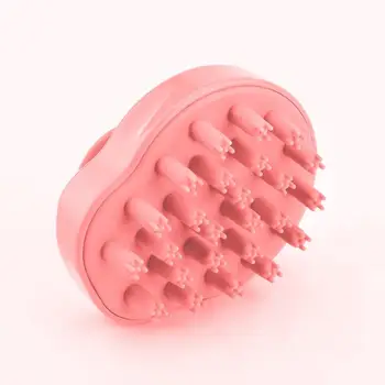 

Massage Brush Silicone Head Shampoo Scalp Massage Brush Comb Hair Washing Comb Shower Bath Brush Pink Green Soft Shampoo brush