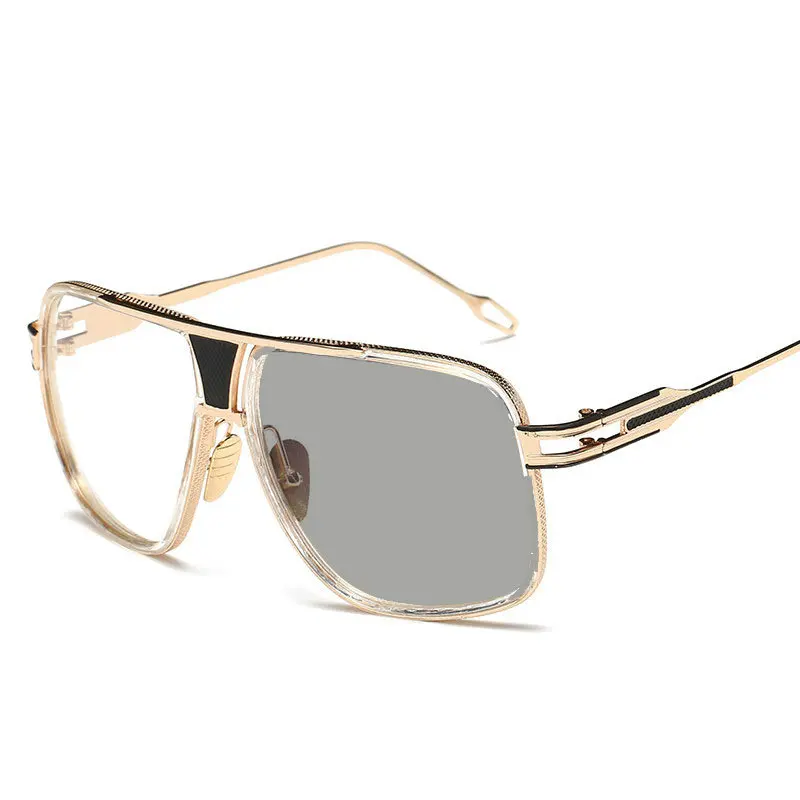 Oversized Progressive Multifocal Glasses Male Sun Photochromic Reading Glasses Men Anti-fatigue Prescription Female Eyewear NX - Цвет оправы: gold