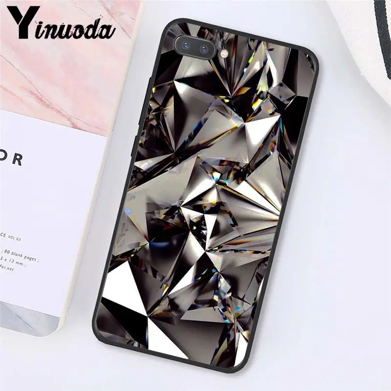 Geometric Gold Purple Pink Diamond