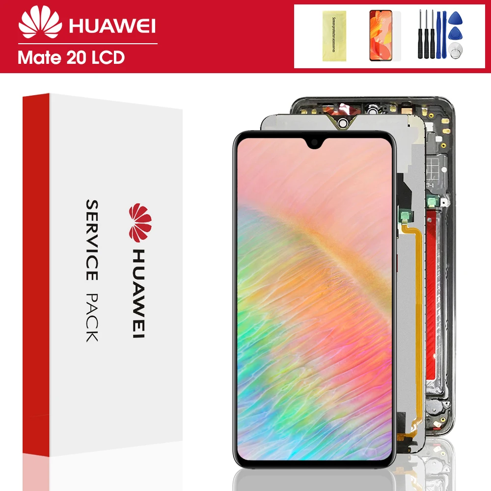 Оригинальный дисплей 6 53 ''с рамкой для замены Huawei Mate 20 ЖК с сенсорным экраном и