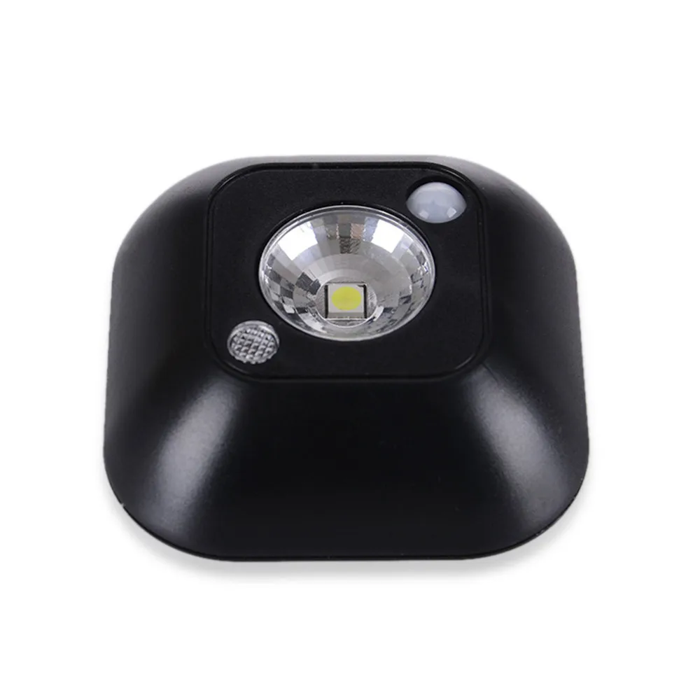 Интеллектуальный PIR датчик движения Ночной светильник на батарейках светодиодный ночник с датчиком движения для шкафа ящика спальни освещения - Испускаемый цвет: White Light
