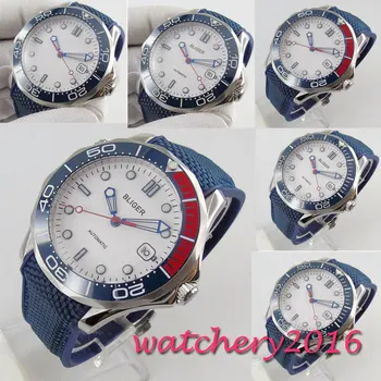 

41mm BLIGER white dial date Sapphire ceramic Luminous automatic men's Watch