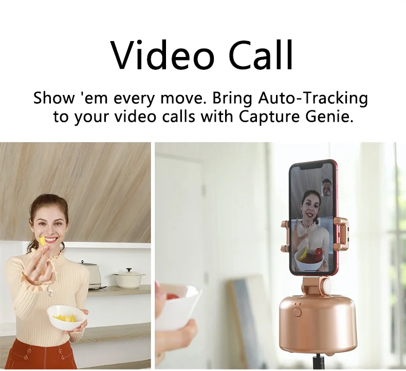 APAI GENIE II 360° Rotation Smart Selfie Stick Auto Face Object Tracking Camera Tripod Holder Smart Shooting Phone Mount
