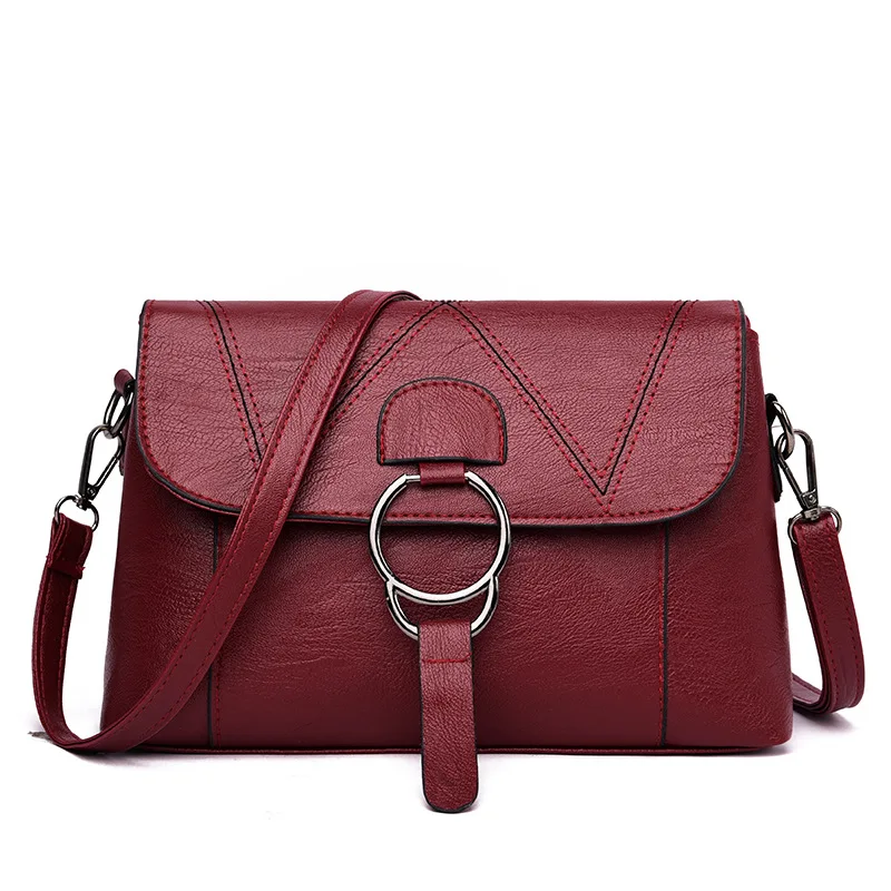 Кожаные сумки через плечо для женщин летние женские маленькие сумки через плечо Sac основной Femme Bolsas X13 - Цвет: Бургундия