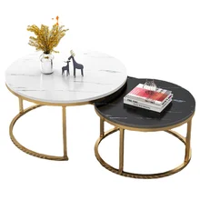 

Nordic Light Luxury Coffee Table Living Room Home Table Imitation Marbling Tea TableCD