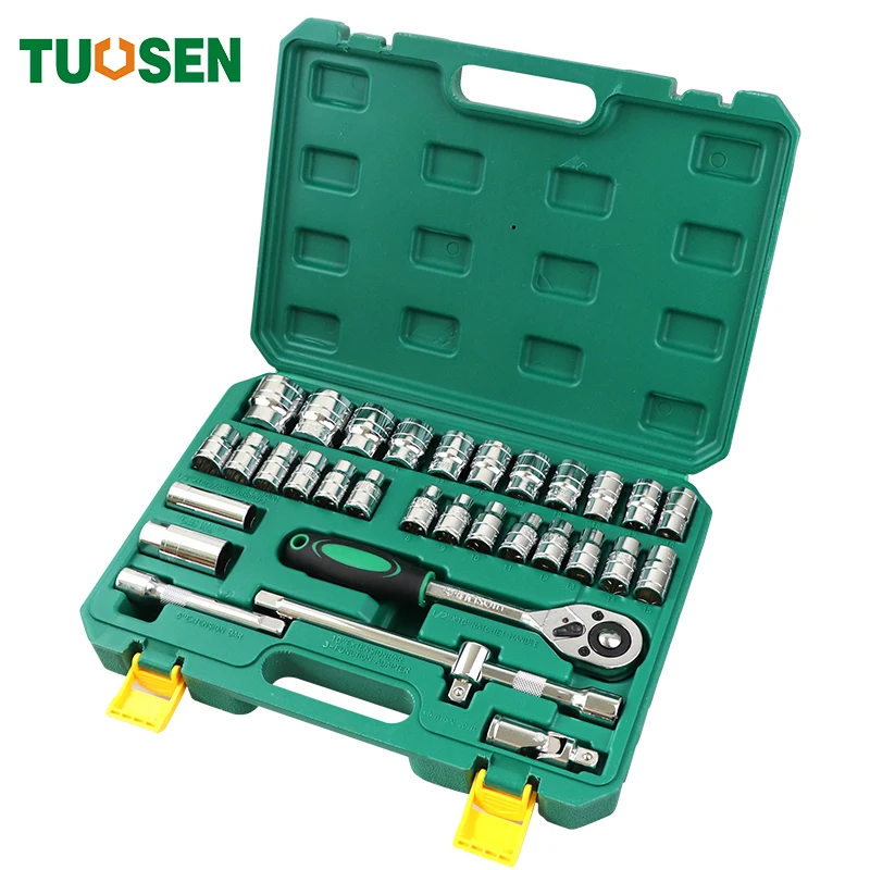 

TUOSEN 32PCS in 1 mechanic hand ratchet tool set auto socket wrench tools mini repair professional gereedschap kit for car